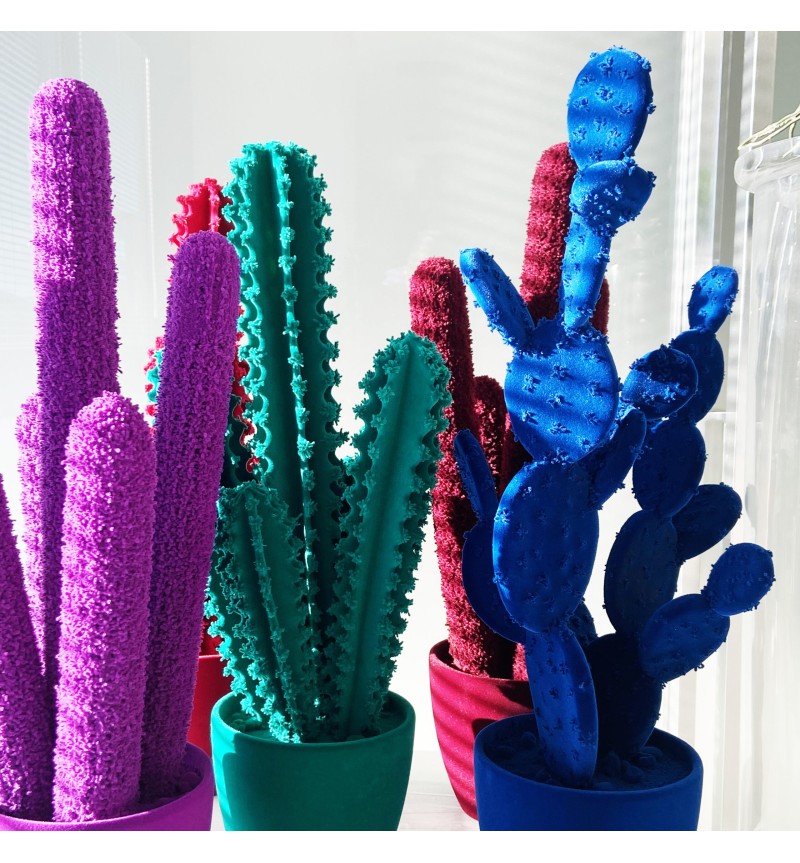 PRICKLY CACTUS Artificial Plant Petrol ADRIANI E ROSSI | BHOME by Arredi Barbàra