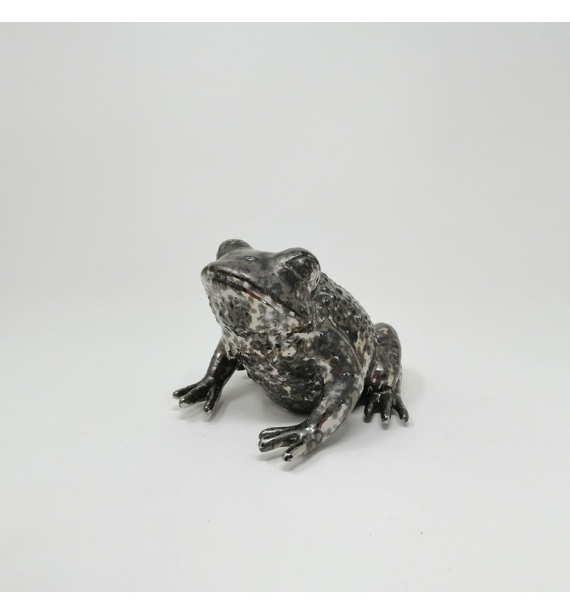 Frog sculpture “QUEEN” oxyd platinum – ADRIANI E ROSSI | BHOME