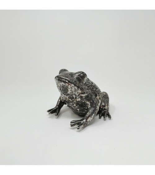 Frog sculpture “QUEEN” oxyd platinum – ADRIANI E ROSSI | BHOME