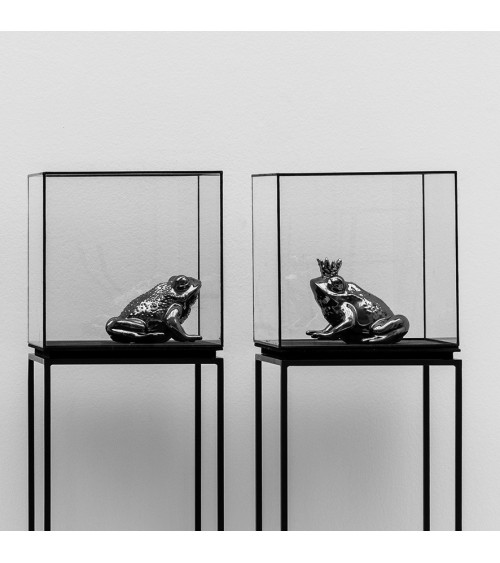Frog sculpture “QUEEN” oxyd platinum – ADRIANI E ROSSI | BHOME