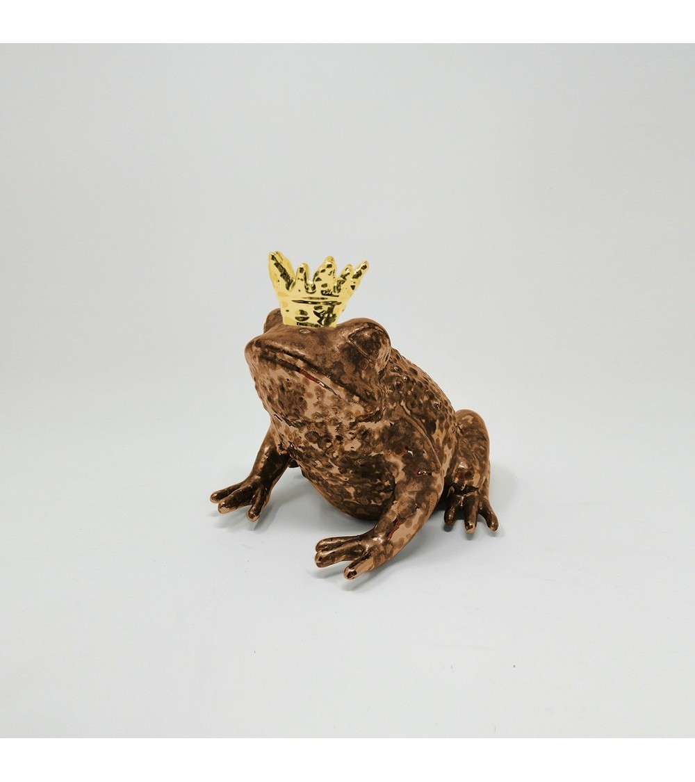 Frog sculpture “PRINCE” oxyd rose gold – ADRIANI E ROSSI | BHOME