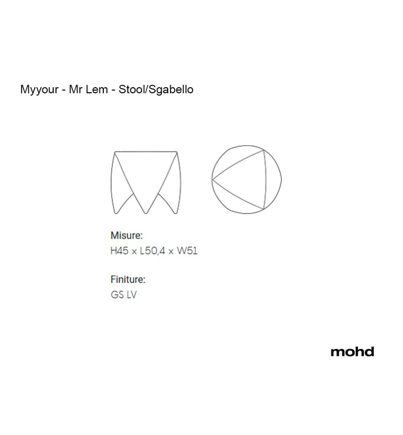 Sgabello Mr Lem MY YOUR | BHOME by Arredi Barbàra