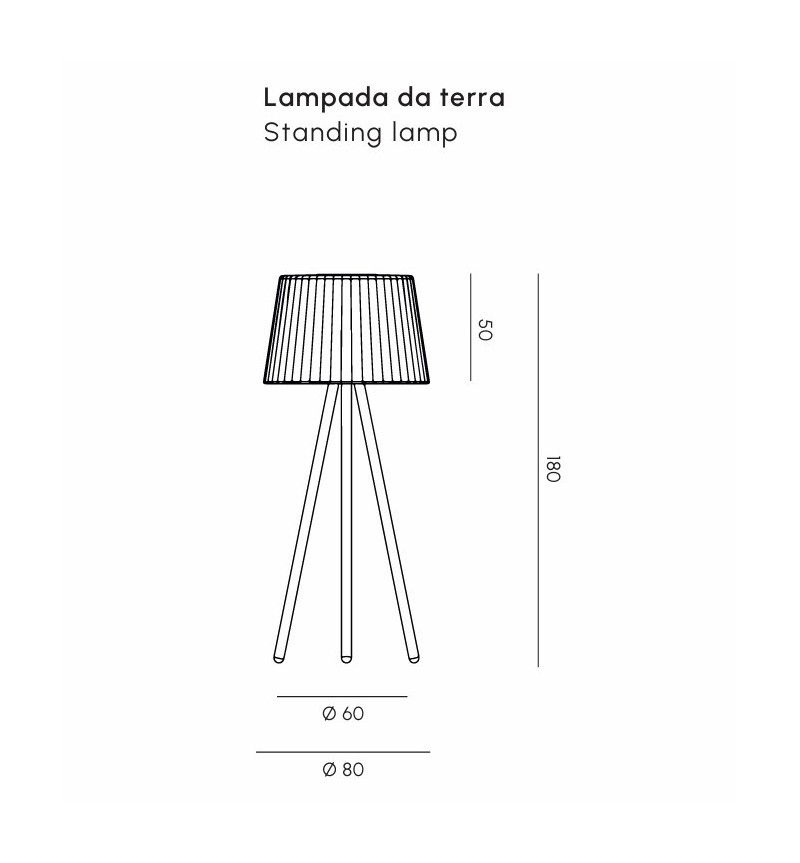 Lampada da terra Agata Wood MY YOUR | bHOME by Arredi Barbàra