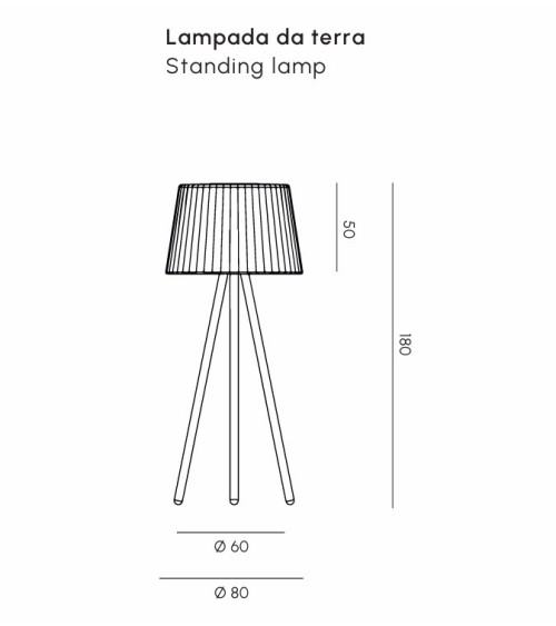 Lampada da terra Agata Wood MY YOUR | bHOME by Arredi Barbàra