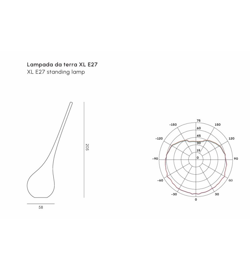 Lampada da terra Ampoule XL MY YOUR | bHOME by Arredi Barbàra