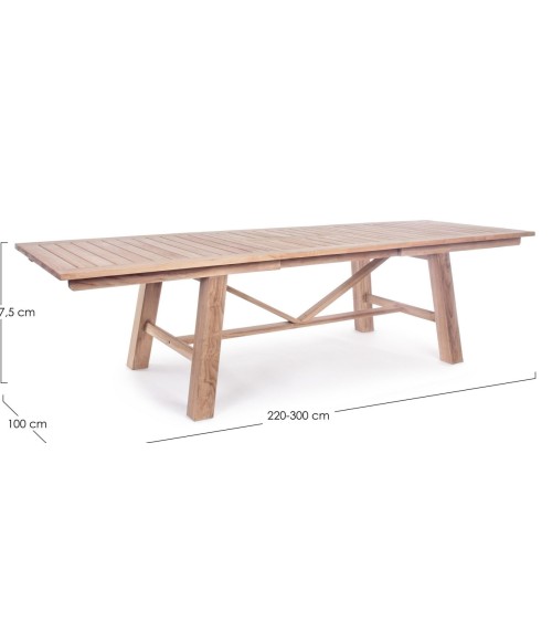 Maryland 220–300×100 Outdoor Table BIZZOTTO | BHOME by Arredi Barbàra