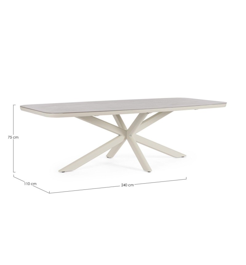 Mesa Isacco 240×110 Outdoor BIZZOTTO | BHOME by Arredi Barbàra