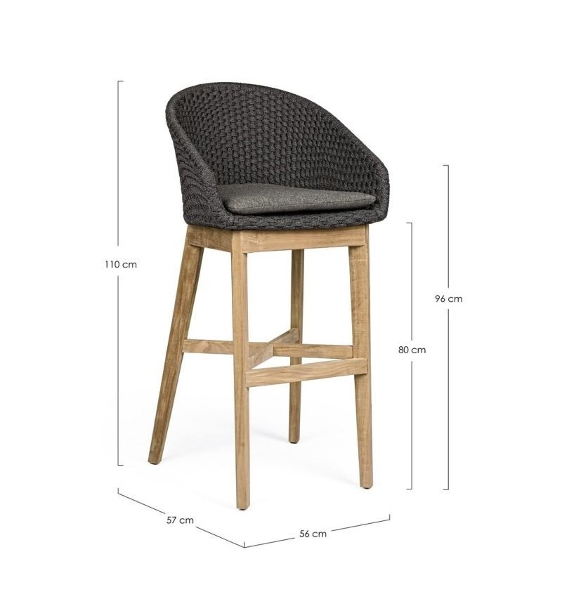 Coachella Outdoor Bar Stool BIZZOTTO | BHOME by Arredi Barbàra