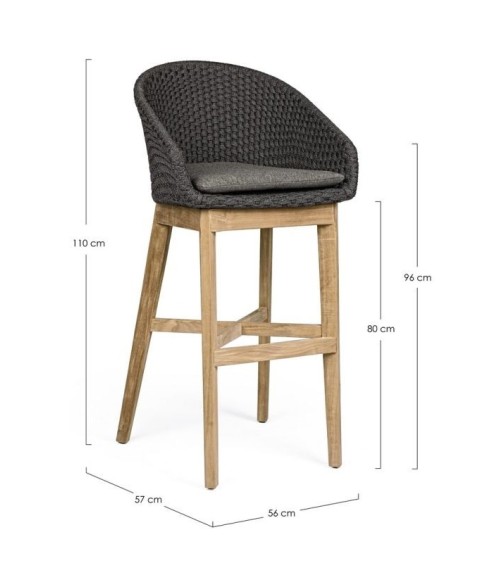 Coachella Outdoor Bar Stool BIZZOTTO | BHOME by Arredi Barbàra