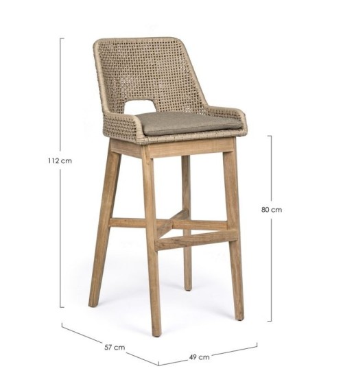 Hesperia Outdoor Bar Stool BIZZOTTO | BHOME by Arredi Barbàra