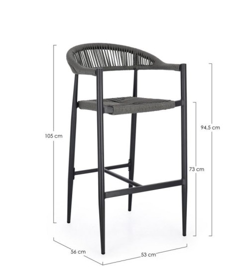 Jandia Outdoor Bar Stool BIZZOTTO | BHOME by Arredi Barbàra
