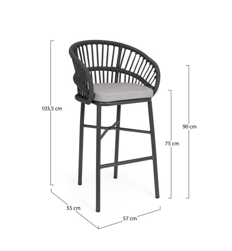 Odivelas Outdoor Bar Stool BIZZOTTO | BHOME by Arredi Barbàra