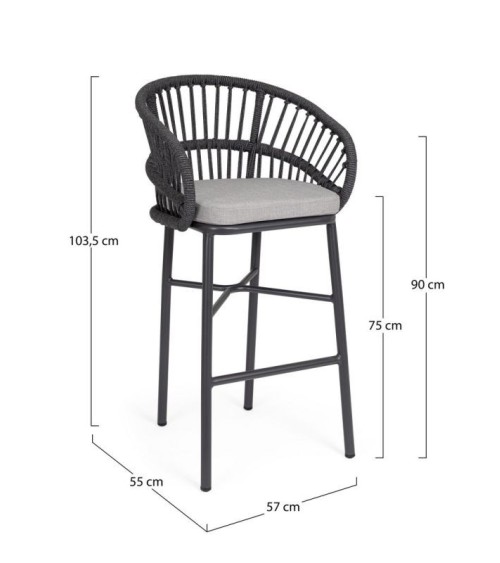 Odivelas Outdoor Bar Stool BIZZOTTO | BHOME by Arredi Barbàra