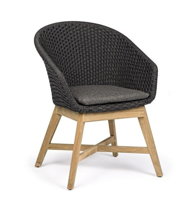 Outdoor-Stuhl Coachella BIZZOTTO – Teak & Seil