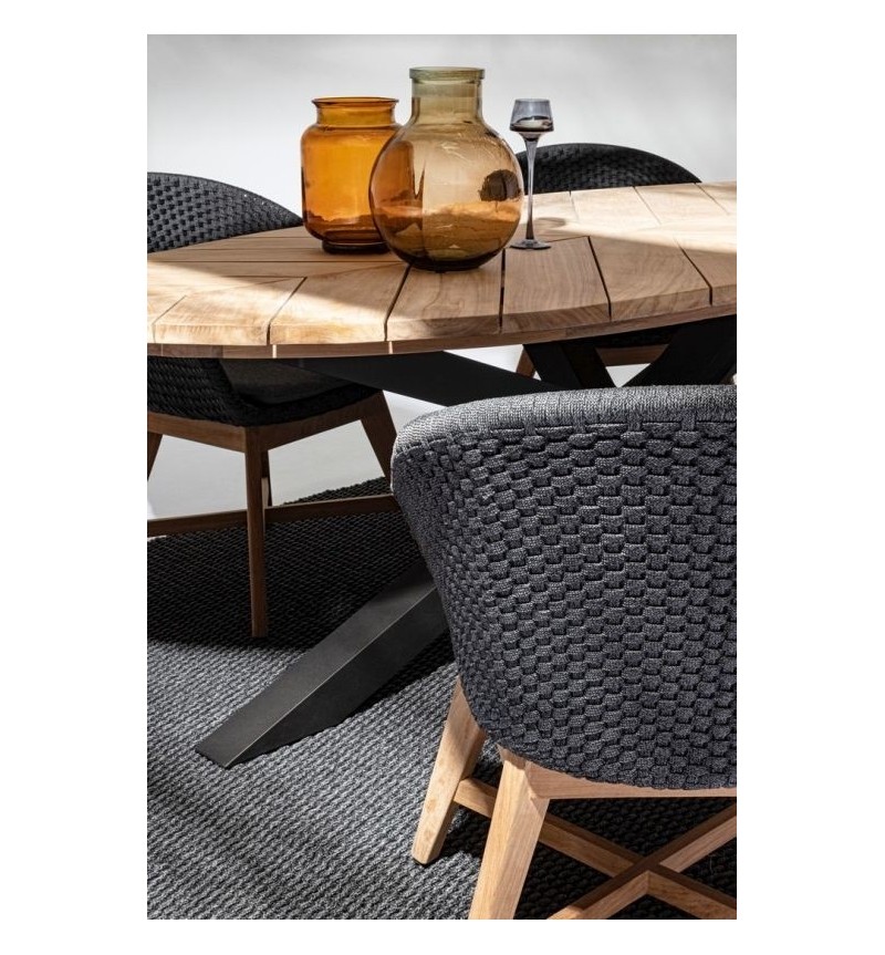 Outdoor-Stuhl Coachella BIZZOTTO – Teak & Seil