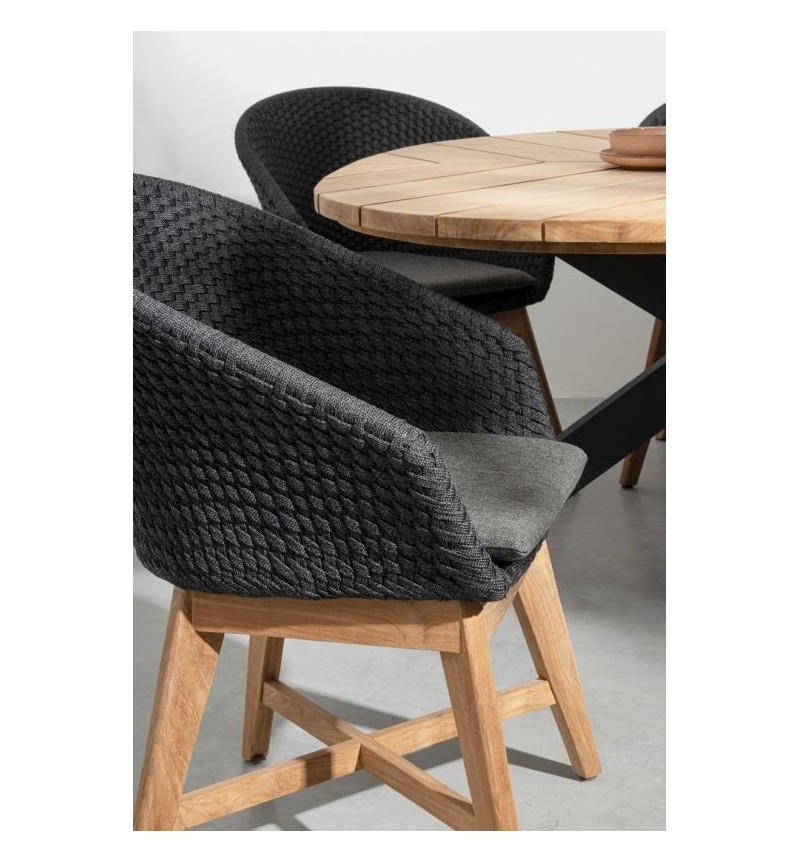 Coachella outdoor chair BIZZOTTO – teak and rope