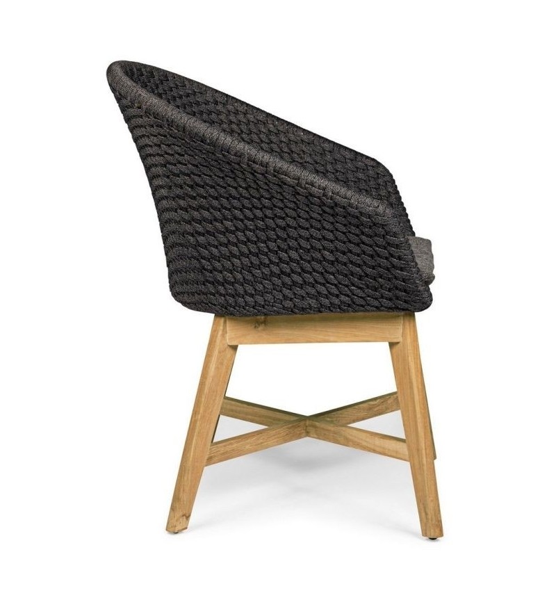 Coachella outdoor chair BIZZOTTO – teak and rope
