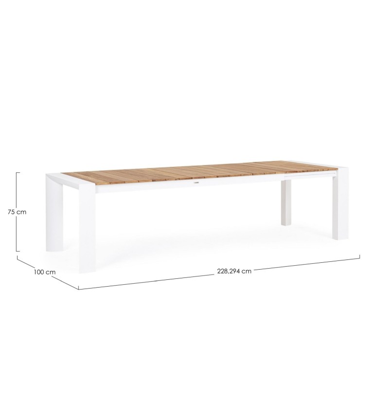 Ausziehbarer Outdoor-Tisch Cameron 228–294×100 BIZZOTTO