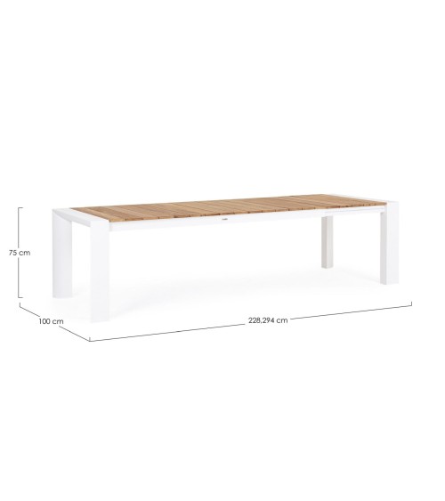Mesa de exterior extensible Cameron 228–294×100 BIZZOTTO