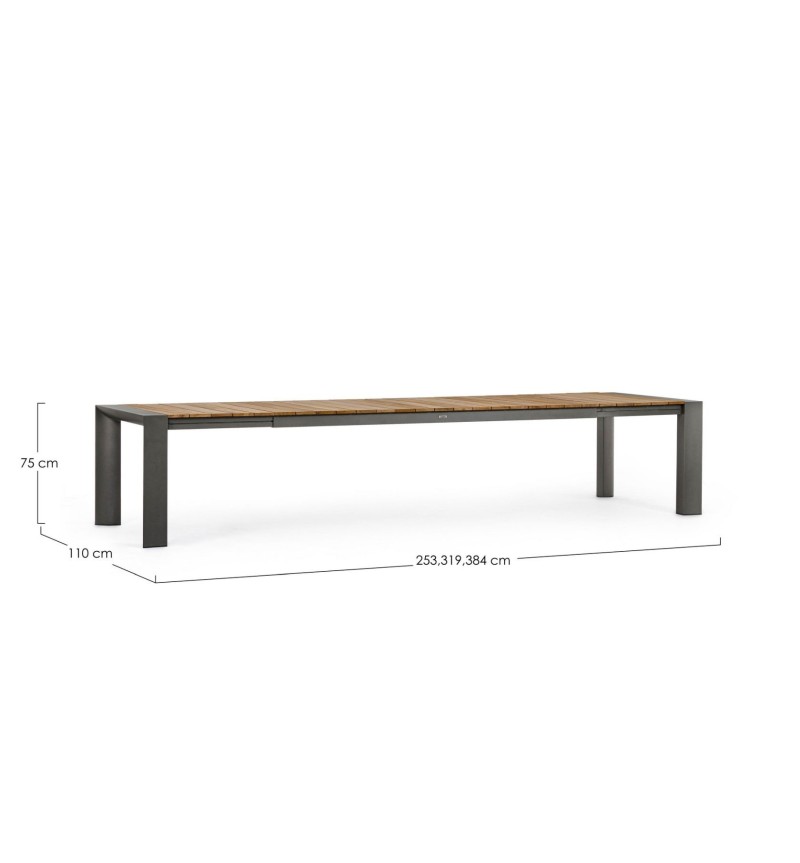 Mesa Cameron 253–319–384×110 extensible outdoor BIZZOTTO | BHOME by Arredi Barbàra