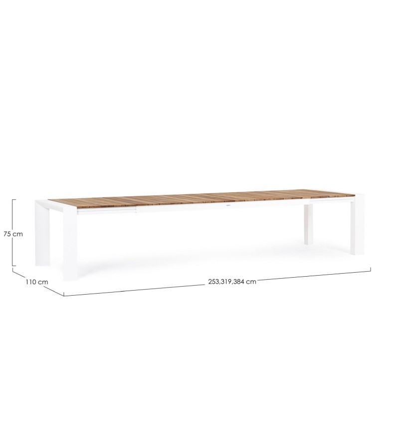 Cameron 253–319–384×110 Ausziehbarer Outdoor Tisch BIZZOTTO | BHOME by Arredi Barbàra