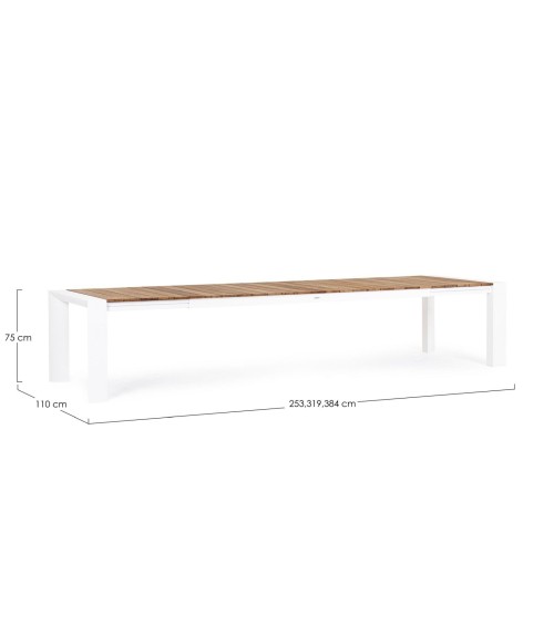 Table Cameron 253–319–384×110 extensible outdoor BIZZOTTO | BHOME by Arredi Barbàra