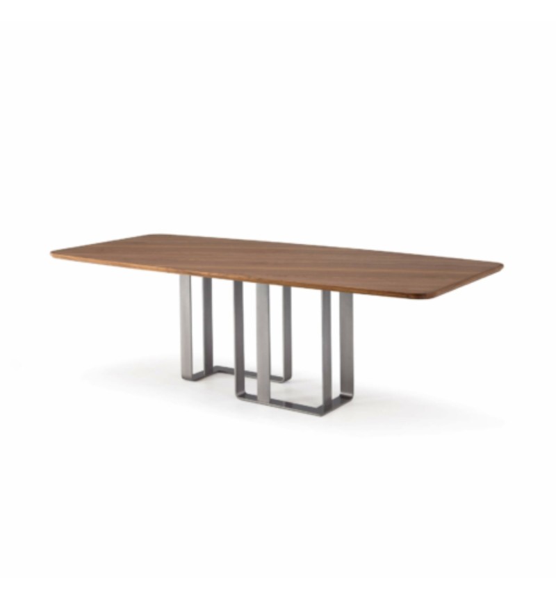 Arte Brotto Wood and Metal Table | Bhome by Arredi Barbàra