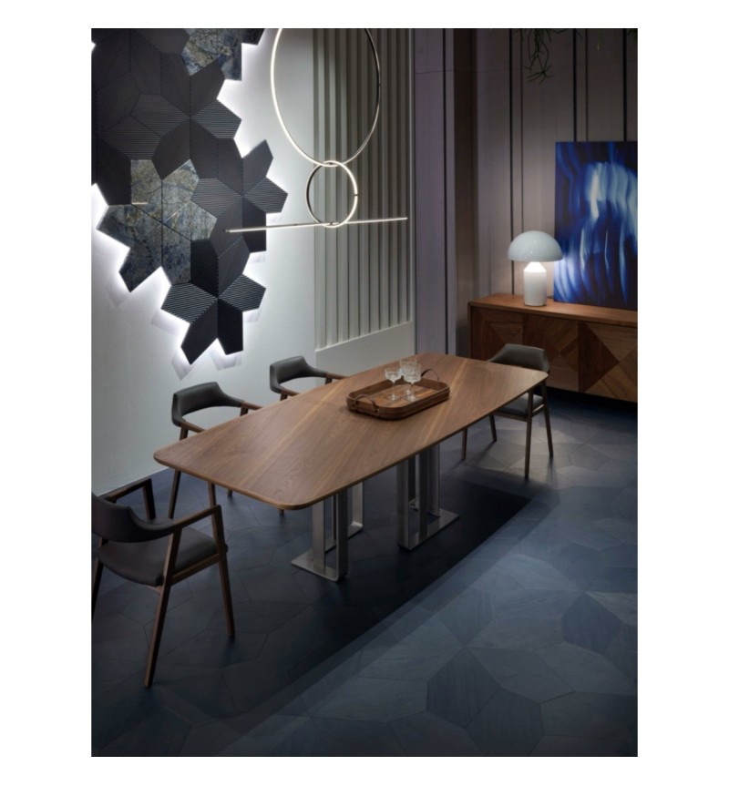 Arte Brotto Wood and Metal Table | Bhome by Arredi Barbàra