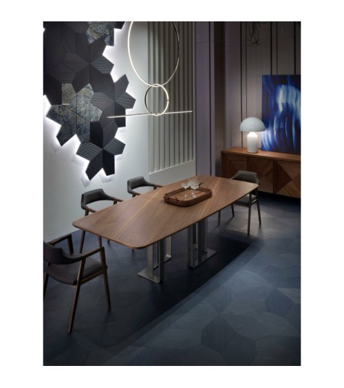 Arte Brotto Wood and Metal Table | Bhome by Arredi Barbàra