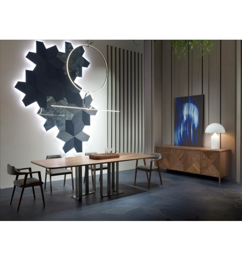 Arte Brotto Wood and Metal Table | Bhome by Arredi Barbàra
