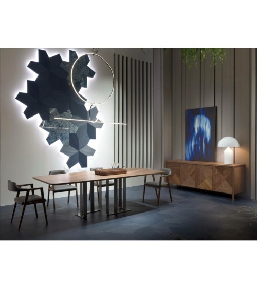 Arte Brotto Wood and Metal Table | Bhome by Arredi Barbàra