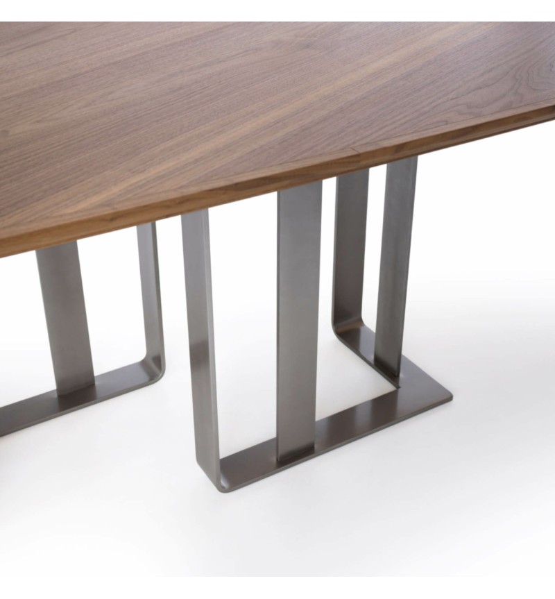 Arte Brotto Wood and Metal Table | Bhome by Arredi Barbàra