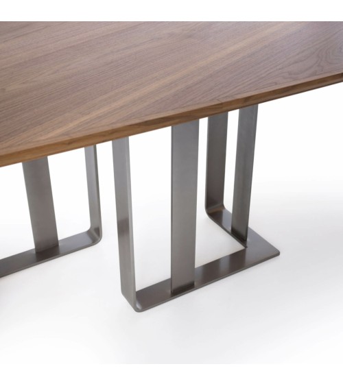 Arte Brotto Wood and Metal Table | Bhome by Arredi Barbàra