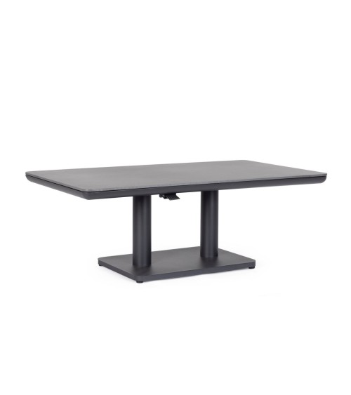 Frame made in powder-coated aluminium (polyester), designed for continuous outdoor use. The top is