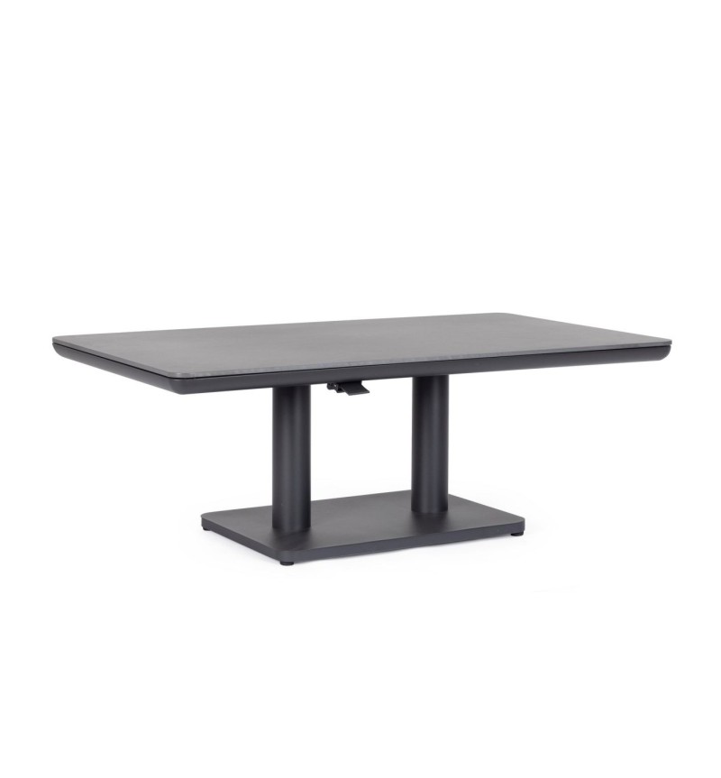 Struttura realizzata in alluminio verniciato a polvere (poliestere), progettata per un utilizzo outdoor continuativo. Il piano è