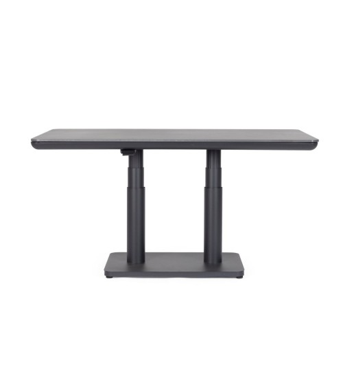 Frame made in powder-coated aluminium (polyester), designed for continuous outdoor use. The top is