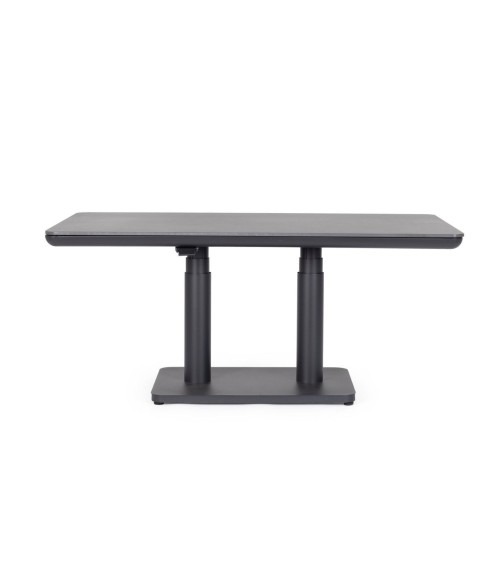 Frame made in powder-coated aluminium (polyester), designed for continuous outdoor use. The top is