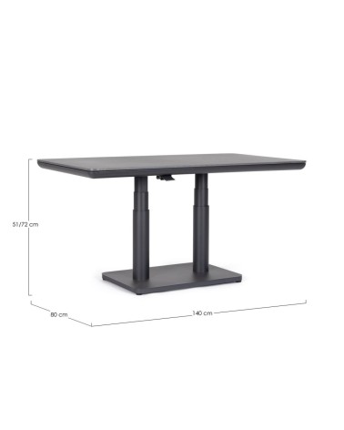 Frame made in powder-coated aluminium (polyester), designed for continuous outdoor use. The top is