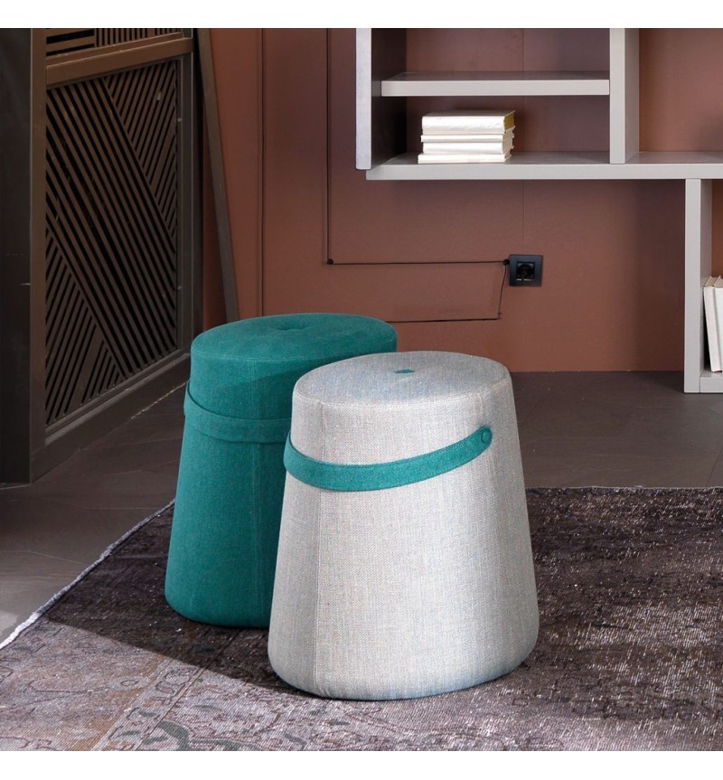 Pouf Imbottito Base Circolare Leonardo – Arte Brotto | Bhome by Arredi Barbàra