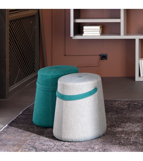 Pouf Imbottito Base Circolare Leonardo – Arte Brotto | Bhome by Arredi Barbàra
