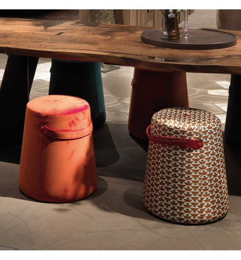 Pouf Imbottito Base Circolare Leonardo – Arte Brotto | Bhome by Arredi Barbàra