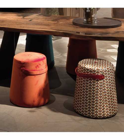 Pouf Imbottito Base Circolare Leonardo – Arte Brotto | Bhome by Arredi Barbàra