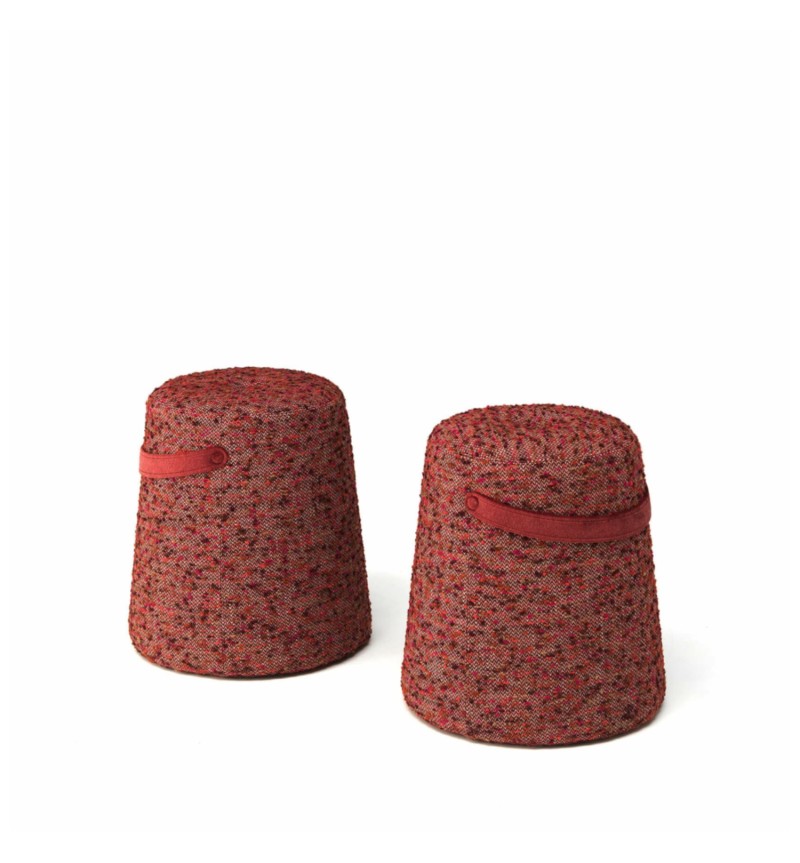 Leonardo Circular-Base Upholstered Pouf – Arte Brotto | Bhome by Arredi Barbàra