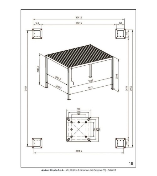 OCEAN Pergola 400x300 Outdoor BIZZOTTO | BHOME