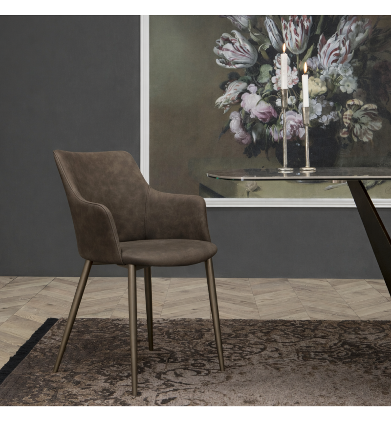 Agata Chair TONIN CASA Bronzo Pietra