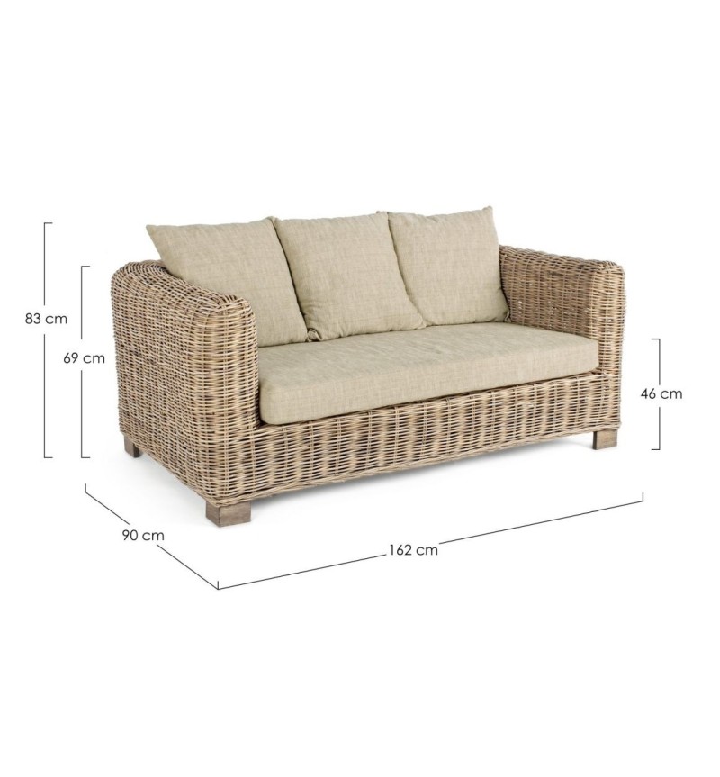 FORTALEZA Outdoor Sofa BIZZOTTO in Mango & Rattan | BHOME