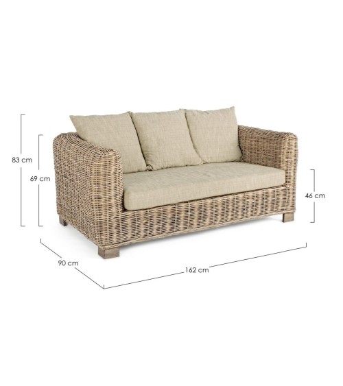 FORTALEZA Outdoor Sofa BIZZOTTO in Mango & Rattan | BHOME