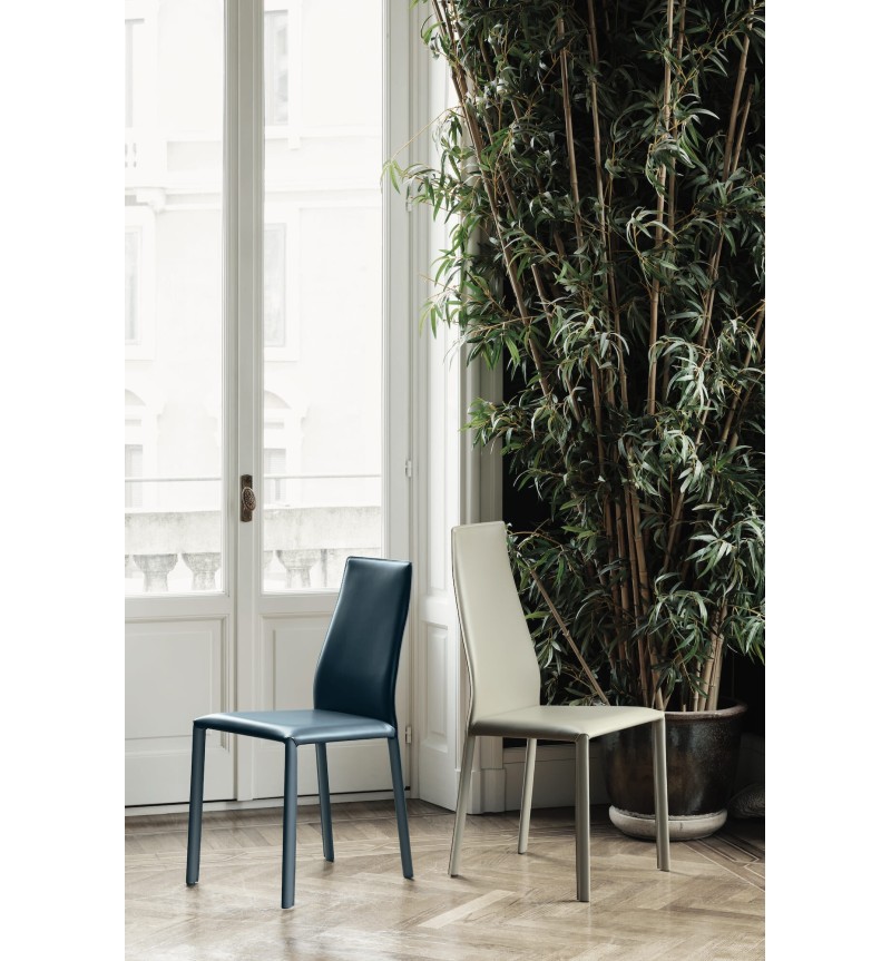 Chaise Dalila BONTEMPI | Chaise design en cuir BHOME