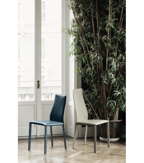 Chaise Dalila BONTEMPI | Chaise design en cuir BHOME