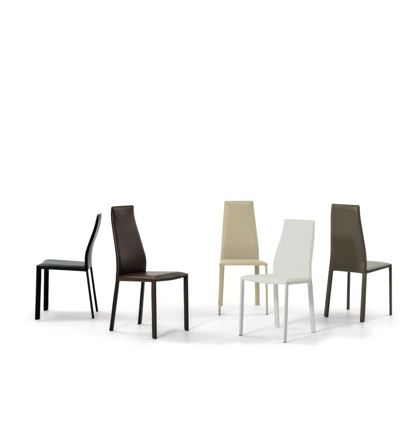 Silla Dalila BONTEMPI | Silla de diseño en cuero BHOME